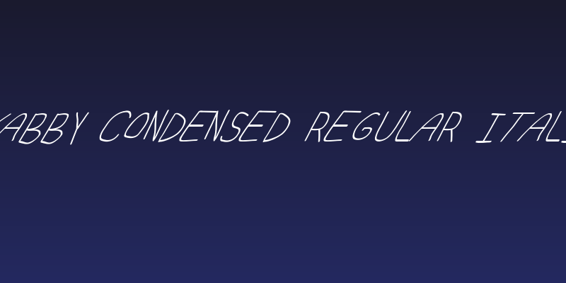 Swabby Condensed Regular Italic Social Header