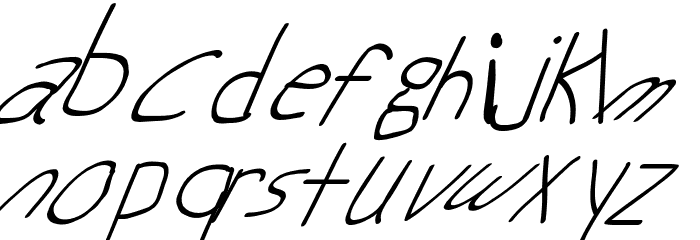 Swabby Condensed Regular Italic Font LOWERCASE