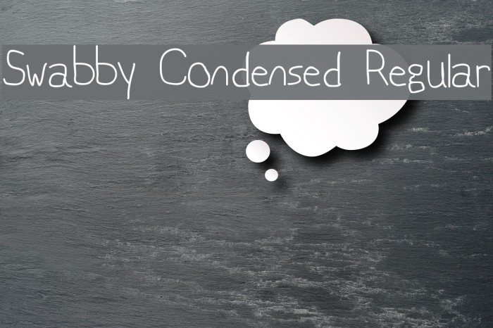 Swabby Condensed Regular Font examples