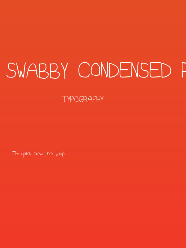 Swabby Condensed Regular Poster