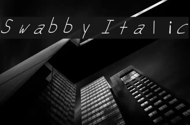 Swabby Italic Font examples