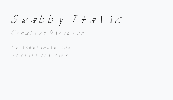 Swabby Italic Business Card