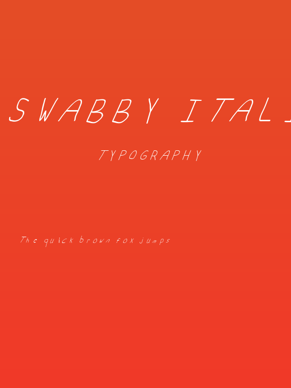 Swabby Italic Poster