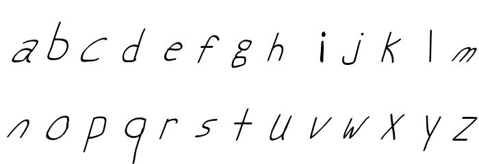 Swabby Italic Font LOWERCASE