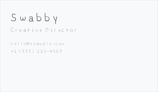 Swabby Business Card