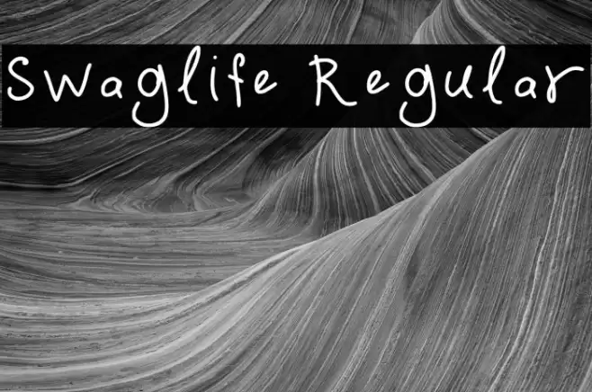 Swaglife Regular Шрифта examples