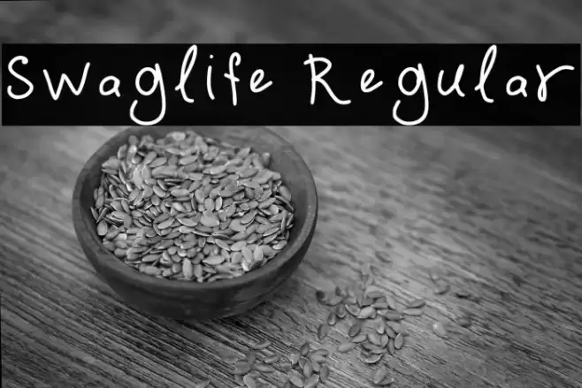 Swaglife Regular Шрифта examples