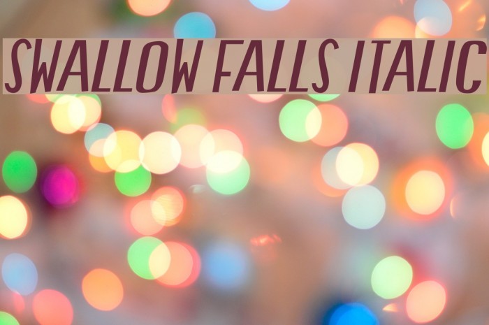 Swallow Falls Italic Font examples