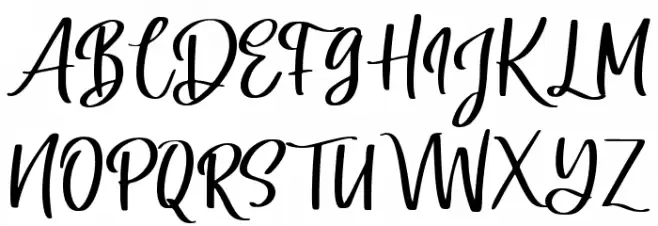 Swally Font UPPERCASE