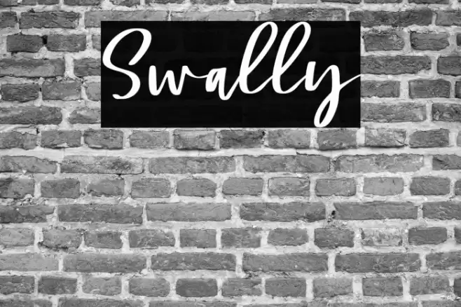 Swally Font examples