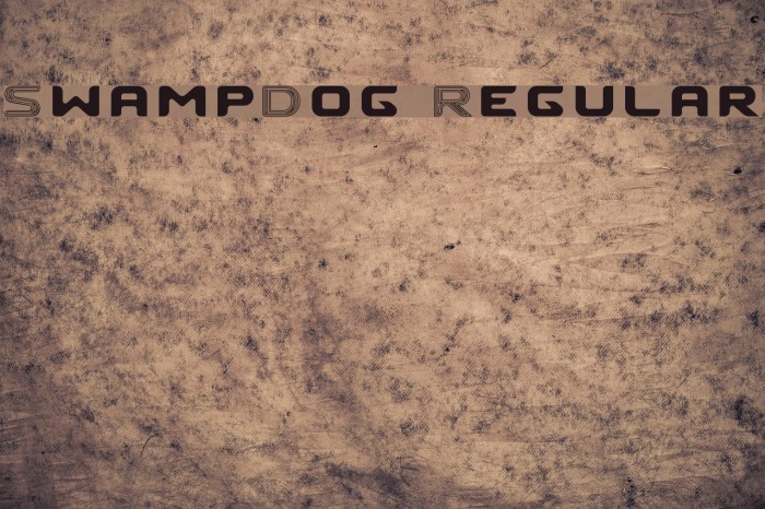 SwampDog Regular フォント examples