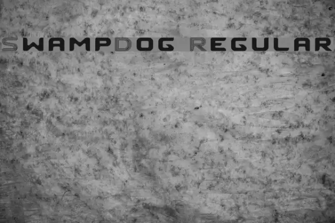 SwampDog Regular フォント examples
