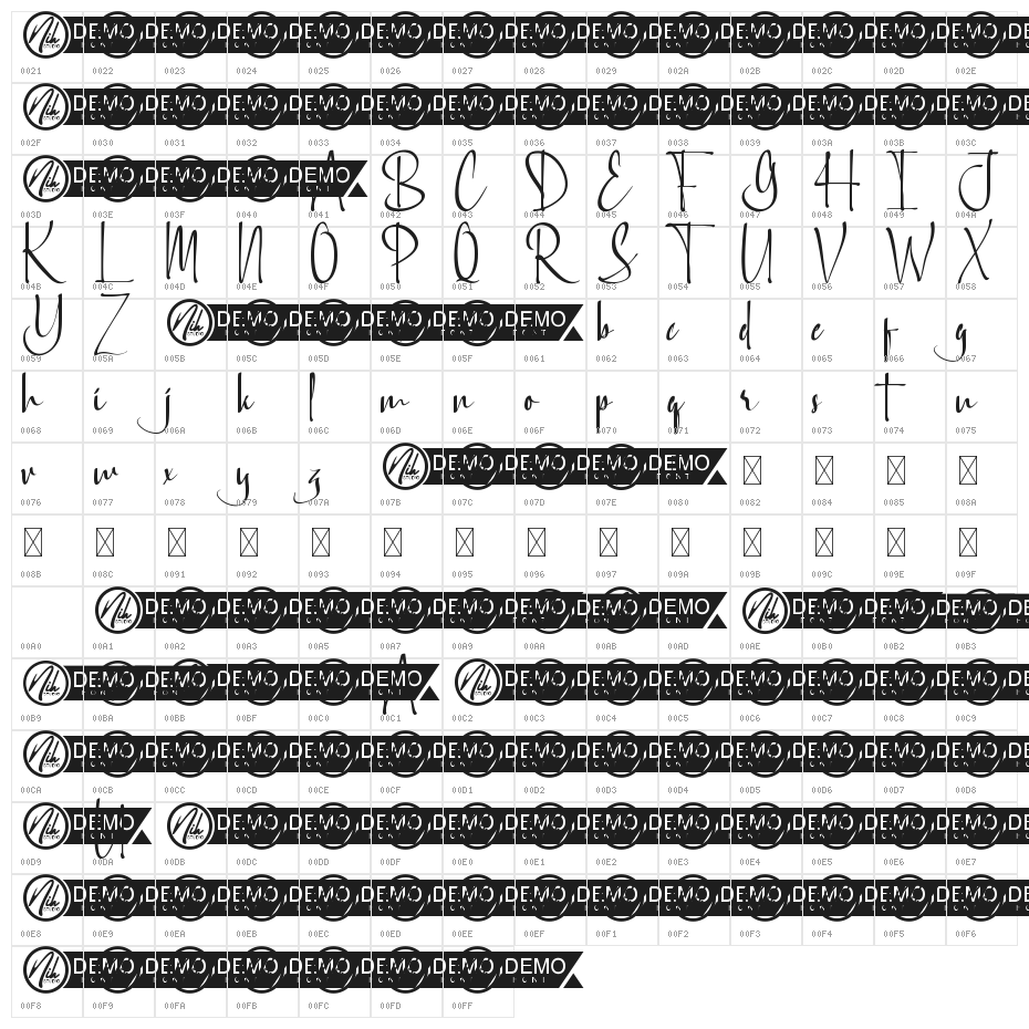 Swan White Demo Character Map