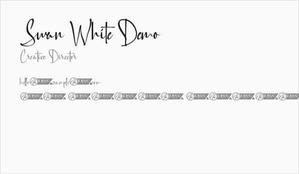 Swan White Demo Business Card