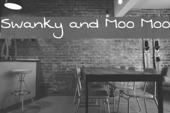 Swanky and Moo Moo Font examples