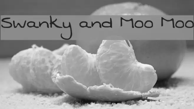 Swanky and Moo Moo Font examples