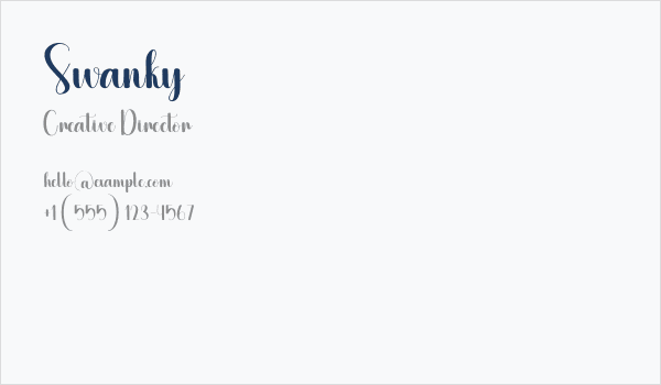 Swanky Business Card