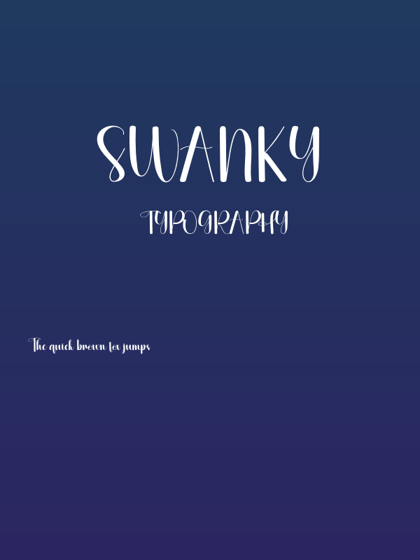 Swanky Poster