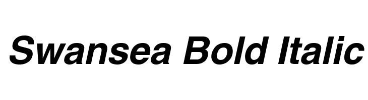 Swansea Bold Italic Font