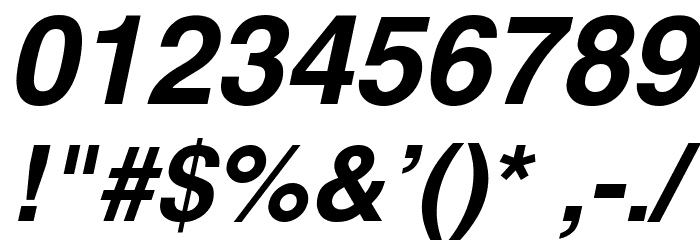 Swansea Bold Italic Font OTHER CHARS