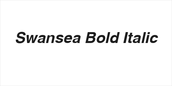Swansea Bold Italic Logo