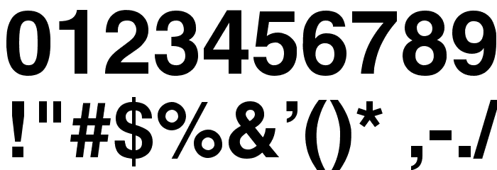 Swansea Bold Font OTHER CHARS