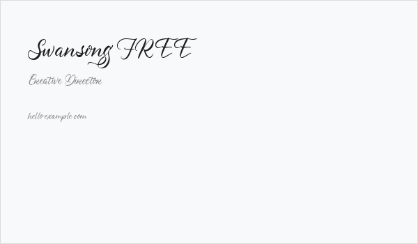 Swansong FREE Business Card