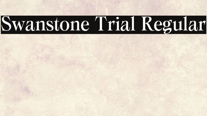 Swanstone Trial Regular Example 2