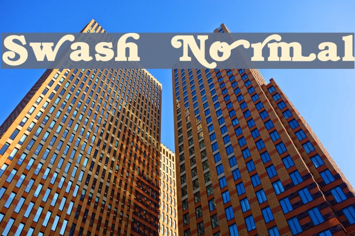 Swash Normal Font examples