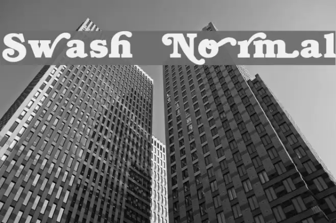 Swash  Normal Fonte examples