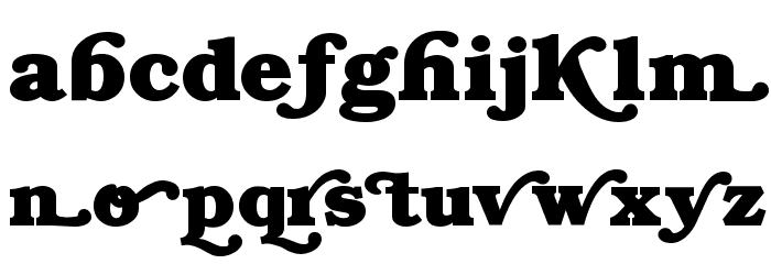 Swash Normal Font LOWERCASE