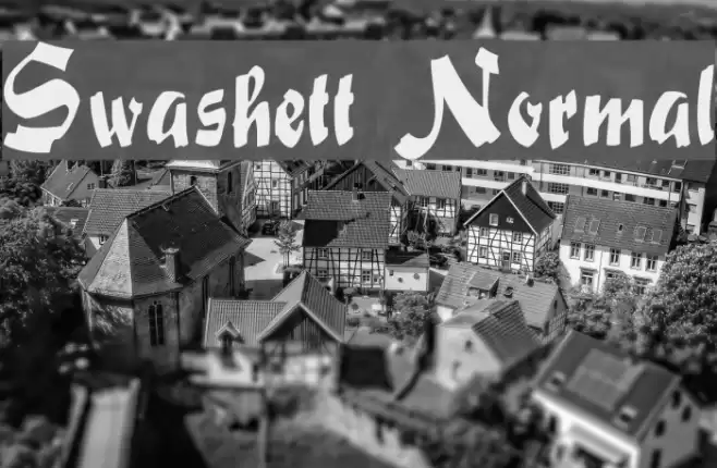 Swashett Normal Font examples