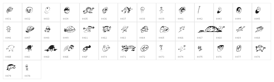 Swatbats 1 Character Map