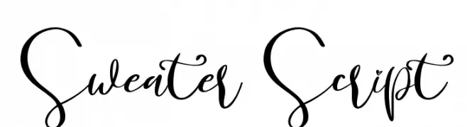 Sweater Script  Fuentes Gratis Descargar
