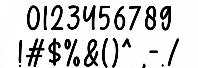 Sweater Weather Font OTHER CHARS