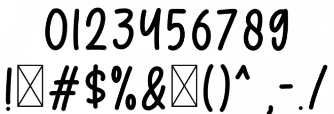 Sweater Weather Font OTHER CHARS