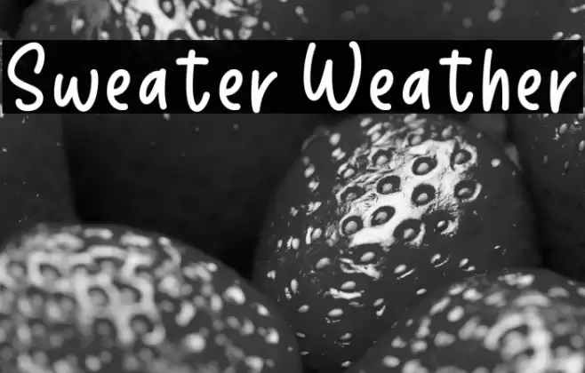 Sweater Weather Font examples