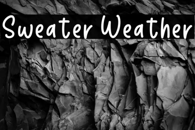 Sweater Weather Font examples