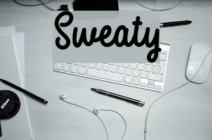 Sweaty Font examples
