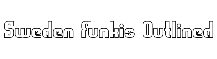 Sweden Funkis Outlined  Free Fonts Download