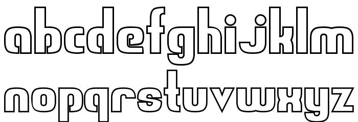 Sweden Funkis Outlined Font LOWERCASE