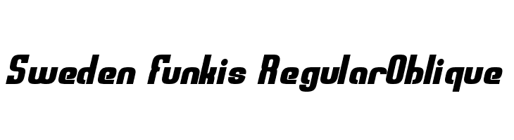 Sweden Funkis RegularOblique Font