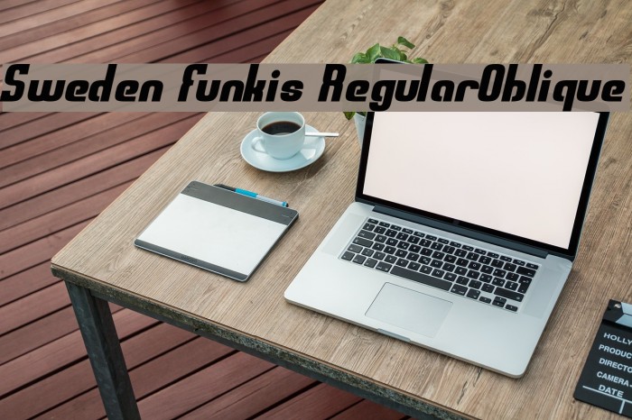 Sweden Funkis RegularOblique Font examples