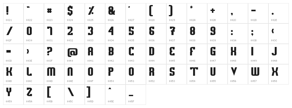 Sweden Funkis Regular Character Map