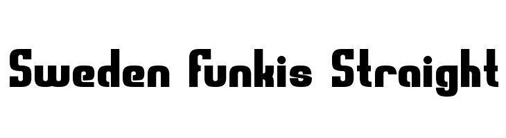 Sweden Funkis Straight Font