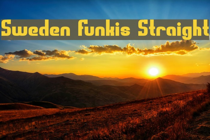 Sweden Funkis Straight Font examples