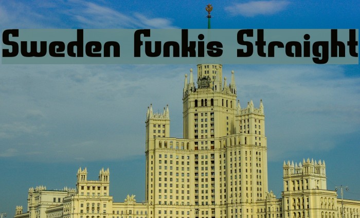 Sweden Funkis Straight Font examples