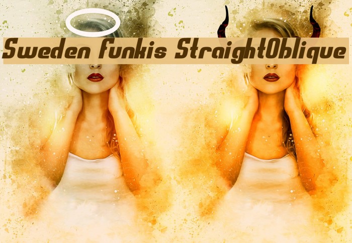 Sweden Funkis StraightOblique Font examples