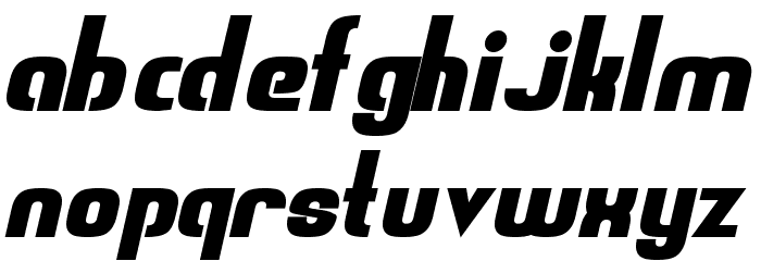 Sweden Funkis StraightOblique Font LOWERCASE