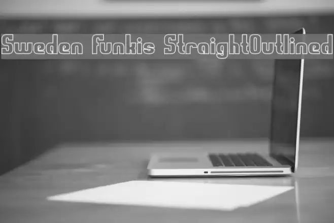 Sweden Funkis StraightOutlined Font examples